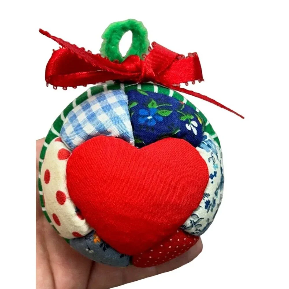 Handmade Patchwork Quilt Vintage Hanging Ornament‎ Christmas Ball